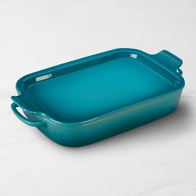 Le Creuset Stoneware Rectangular Baker with Platter Lid, 2 3/4 Qt.