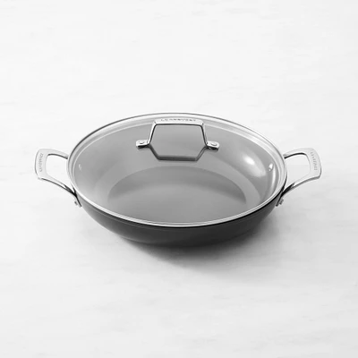 Le Creuset Ceramic Nonstick Shallow Braiser with Glass Lid