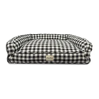 Harry Barker Buffalo Check Dog Lounger, Medium, Black