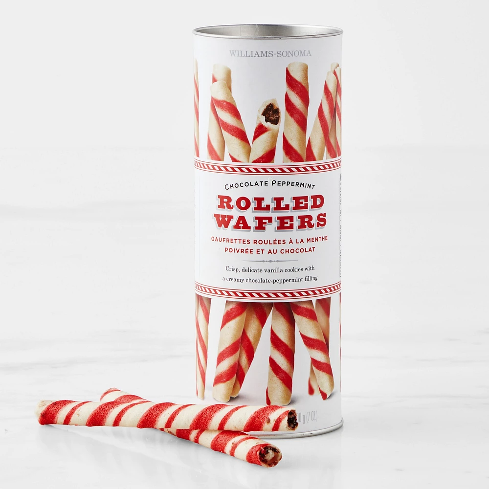 Williams Sonoma Chocolate Peppermint Rolled Wafers