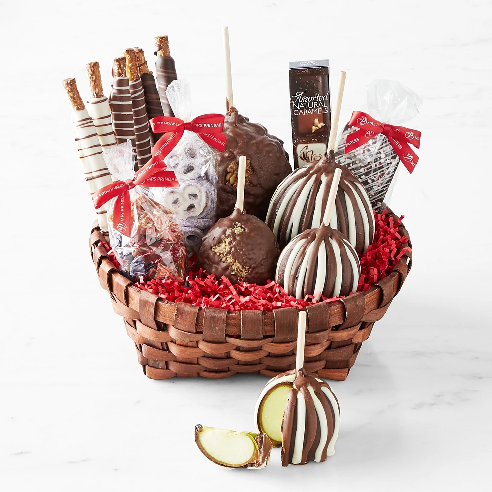 Holiday Caramel Apple Gift Basket, Large