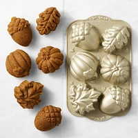 Nordic Ware Nonstick Cast Aluminum Autumn Treats Cakelet Pan