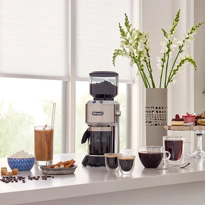 De'Longhi Dedica Conical Burr Coffee Grinder with LCD Display