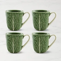 Bordallo Pinheiro Cabbage Mugs, Set of 4