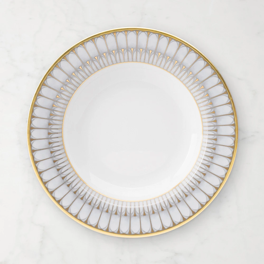 Deshoulieres Arcade Gris Rim Soup Bowl