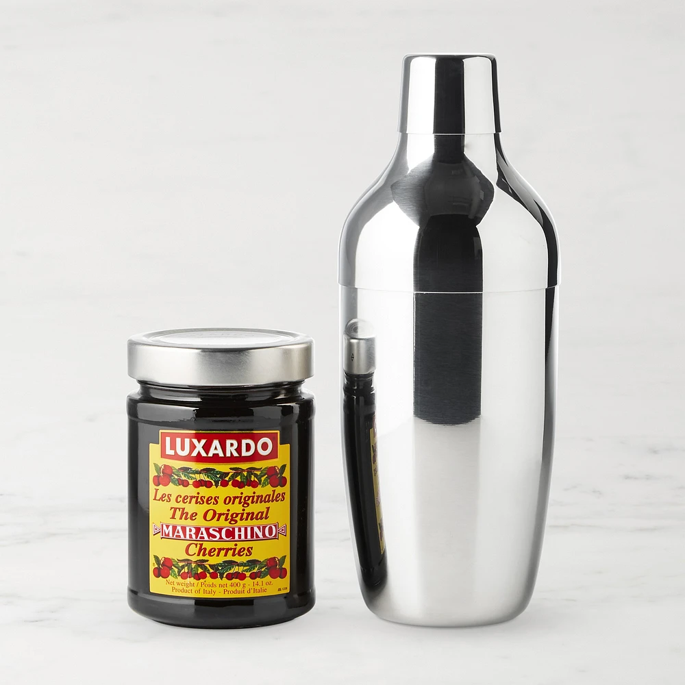 Luxardo Maraschino Cherries with Williams Sonoma Encore Double Wall Shaker