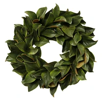 Magnolia Leaf Faux Wreath, 24"