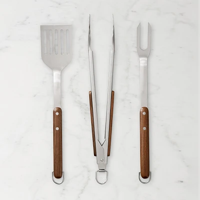 Williams Sonoma Walnut Grill Tools, Set of 3