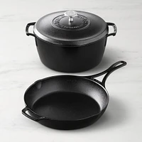 Lodge Blacklock Triple Seasoned Cast Iron 3-Piece Dutch Oven and Skillet Set