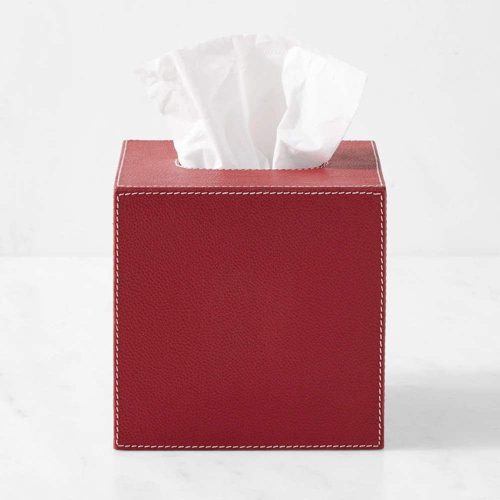 THE GEORGE x Williams Sonoma Home Leather Tissue Box Holder