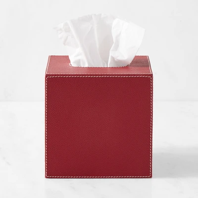 THE GEORGE x Williams Sonoma Home Leather Tissue Box Holder