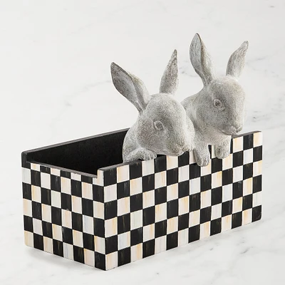 MacKenzie-Childs Courtly Check Bunny Planter