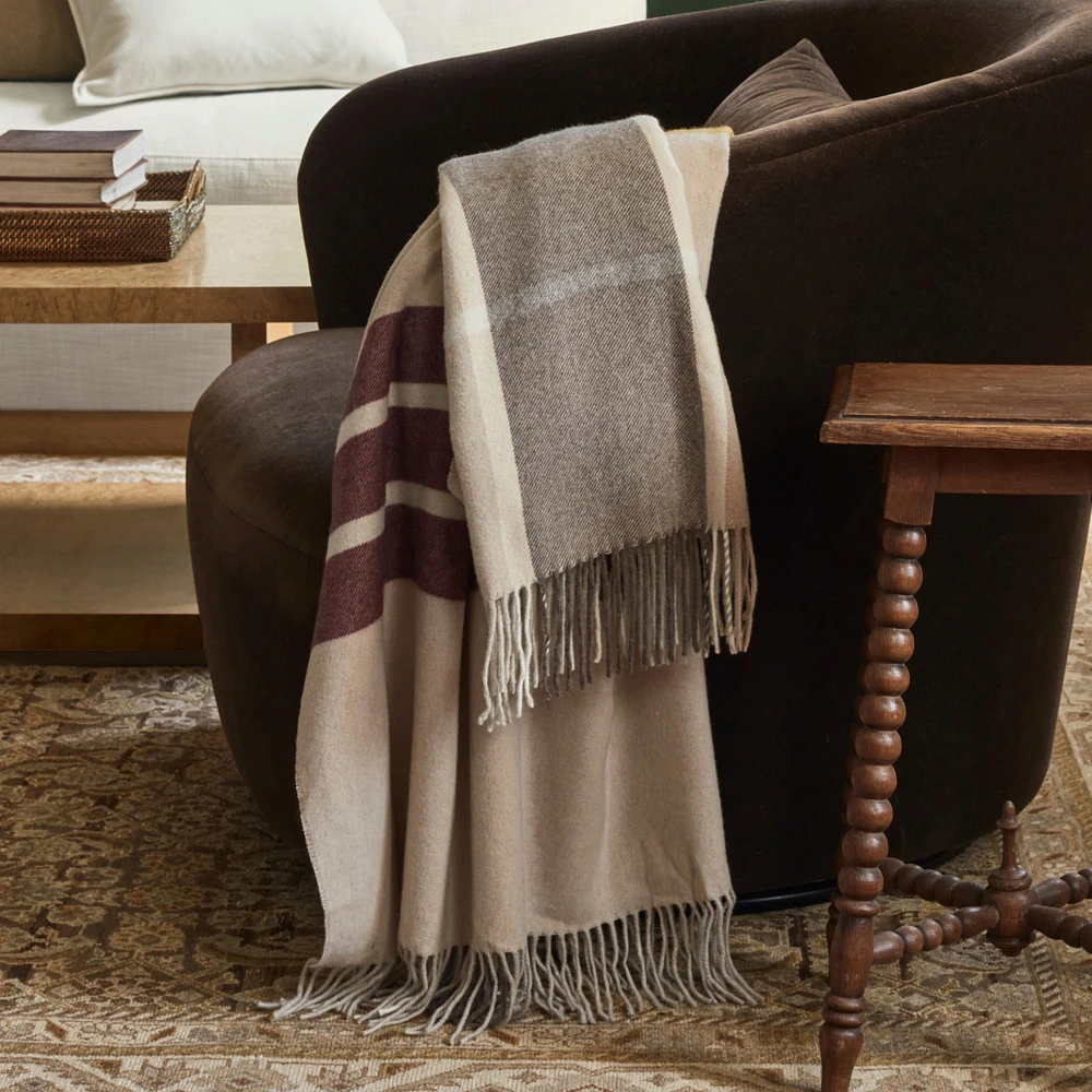 Everest Plaid Cashmere Throw