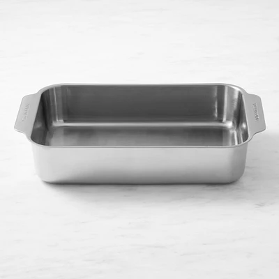 Williams Sonoma Signature Thermo-Clad™ Stainless-Steel Ovenware Lasagna Baker, 17" x 11"