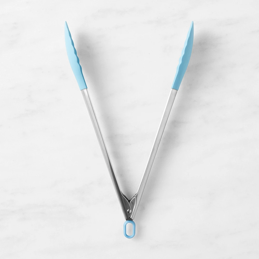 Williams Sonoma Stainless-Steel Silicone Locking Tongs