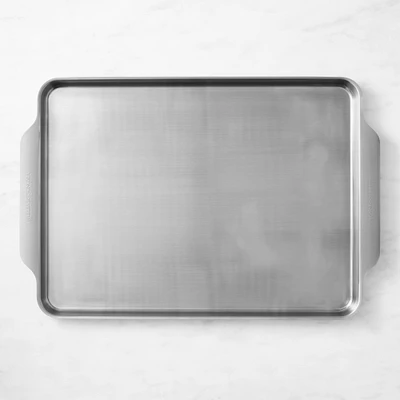 Williams Sonoma Signature Thermo-Clad™ Stainless-Steel Ovenware Three Quarter Sheet Pan