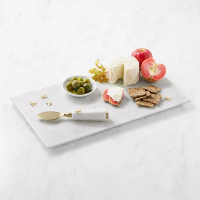 Marble Honeycomb Rectangular Cheese Board