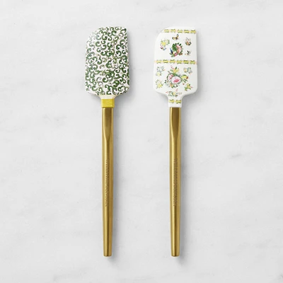 Williams Sonoma Famille Rose Mini Spatula with Gold Handle, Set of 2