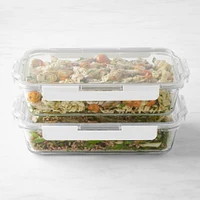 Hold Everything Rectangular Glass Food Storage Containers,  4-Piece Set