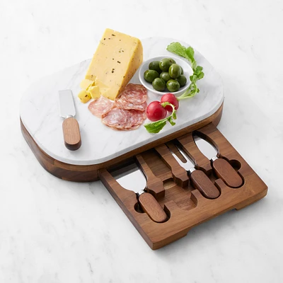 Marble Cheese Board Set with Knives