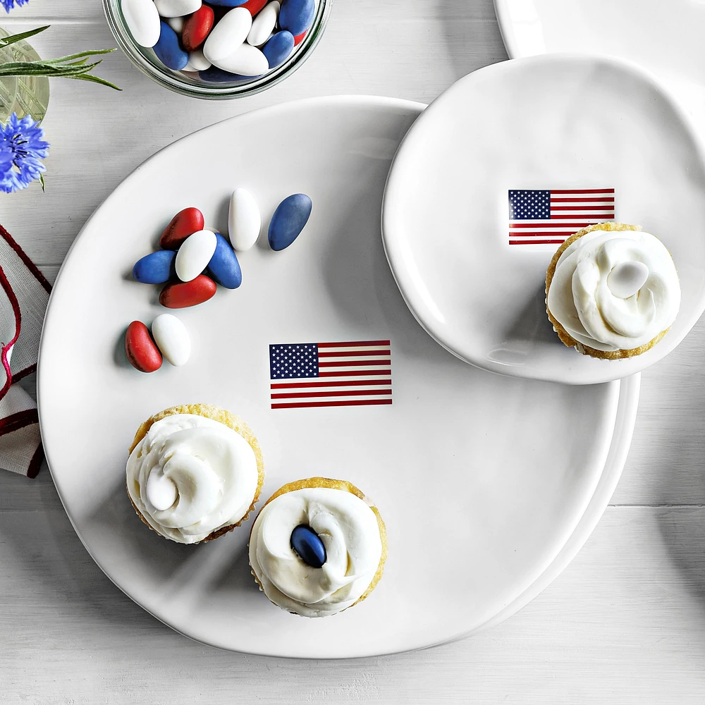 American Flag Appetizer Plates