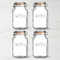 Kilner Square Clip Top Jar, 51oz, Set of 4