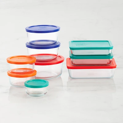 Pyrex Colored Lid Set, Set of 18