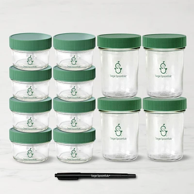 Sage Spoonfuls 12-Pack Glass Baby Food Jars