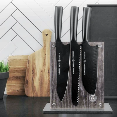 Schmidt Brothers Knife Block, Jet Black, Set of 7