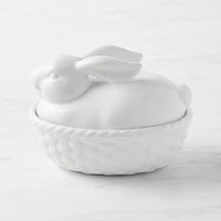 Sculptural Bunny Candy Bowl with Lid