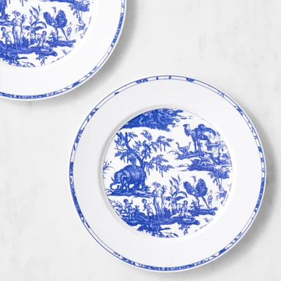 Pillivuyt French Toile Porcelain Salad Plates