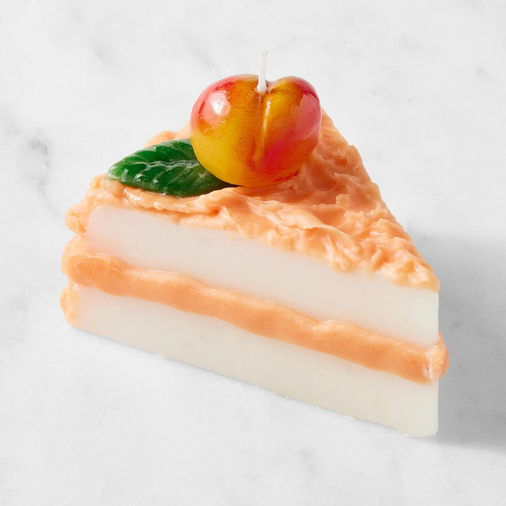 Celebration Apricot Cake Slice Candle