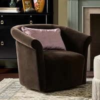 Arleta Roll Arm Swivel Chair