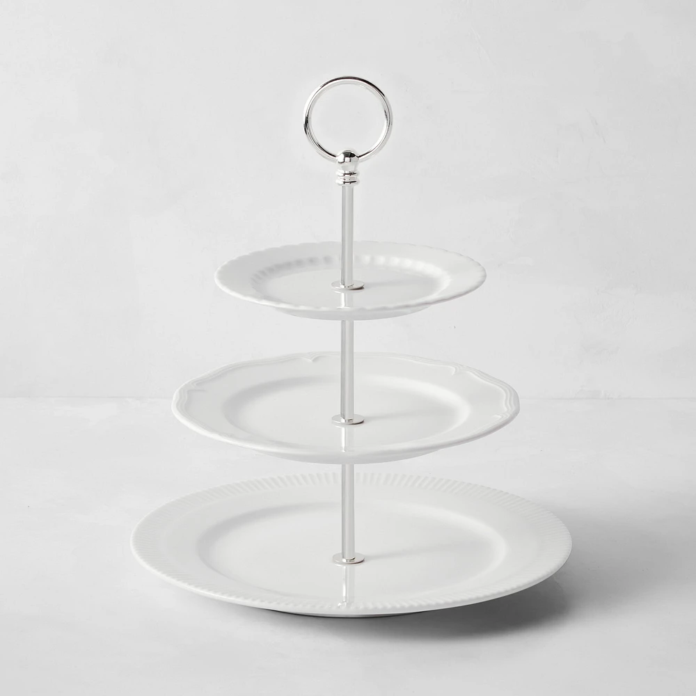 Pillivuyt Eclectique Porcelain 3-Tiered Stand