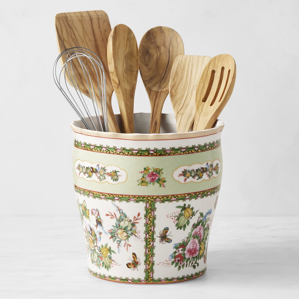 Famille Rose Porcelain Utensil Holder