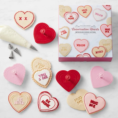 Williams Sonoma Valentine's Day Conversation Heart Cookie Cutters, Set of 4