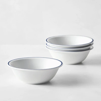 Apilco Tradition Blue-Banded Porcelain Cereal Bowls