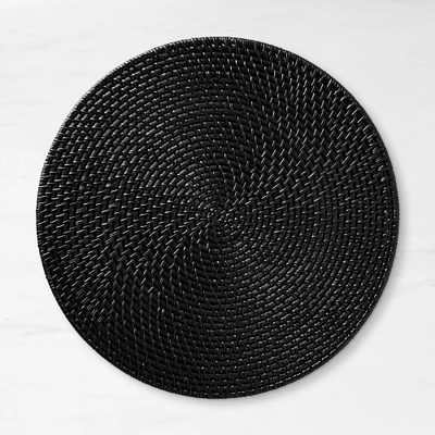 Black Woven Hapao Round Placemat