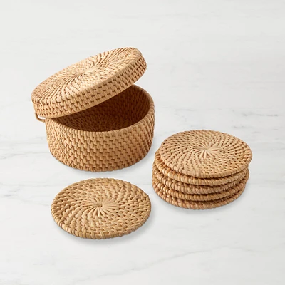 Light Woven Coasters, Set of 6