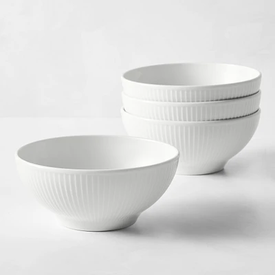 Pillivuyt Plisse Porcelain Noodle Bowls