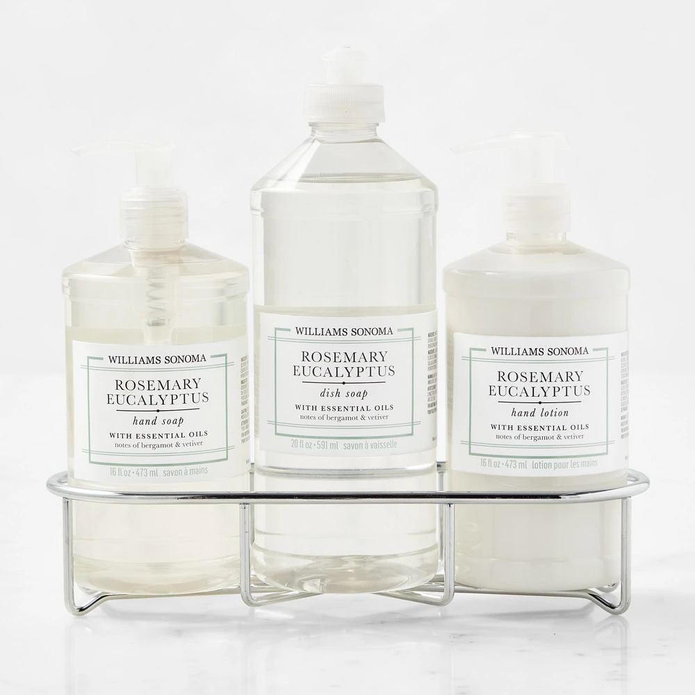 Williams Sonoma Rosemary Eucalyptus Hand Soap, Dish Soap & Lotion 4-Piece Kitchen Set