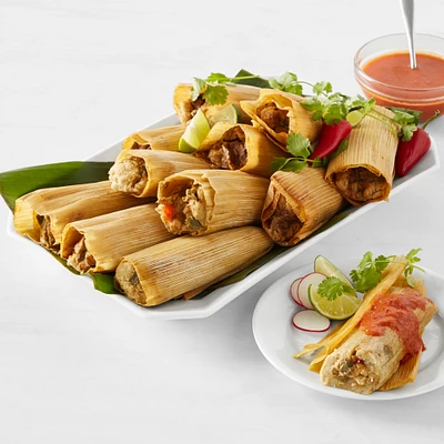 Veggie Tamales with Salsa, Serves 12