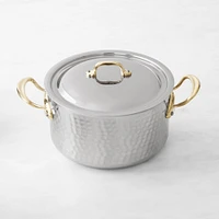 Mauviel M'Elite B Hammered Stainless-Steel Dutch Oven