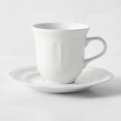 Pillivuyt Queen Anne Porcelain Cups & Saucers