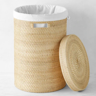 Hold Everything Rattan Laundry Baskets