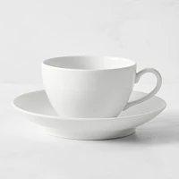 Pillivuyt Coupe Porcelain Cups & Saucers