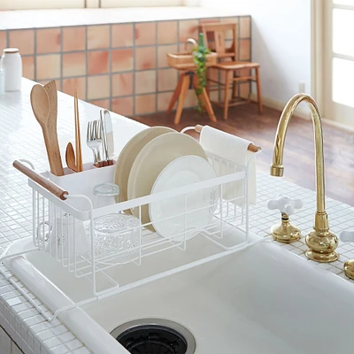 Yamazaki Home Tosca Over-the-Sink Dish Drainer Rack, White