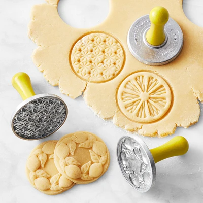 Nordic Ware Cast Aluminum Citrus Cookie Stamps, Set of 3