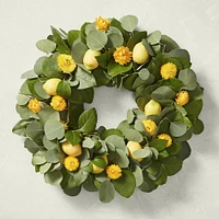 Lemon & Eucalyptus Live Wreath, 20"