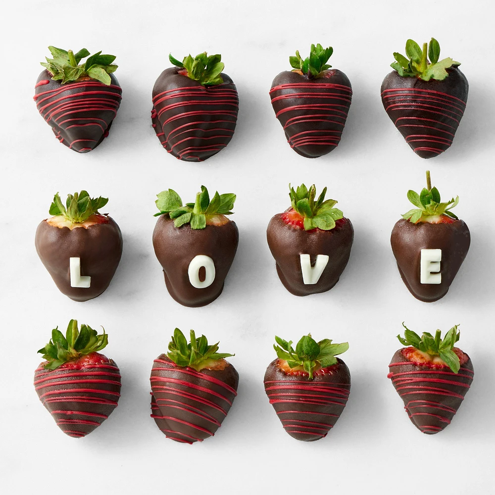 LOVE Chocolate Covered Strawberries, Set of 12